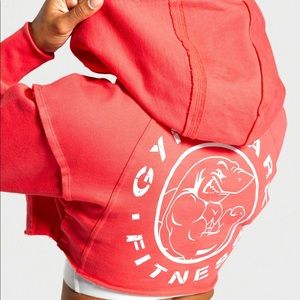 SOLD - Gymshark Red Legacy Fitness Cropped Hoodie